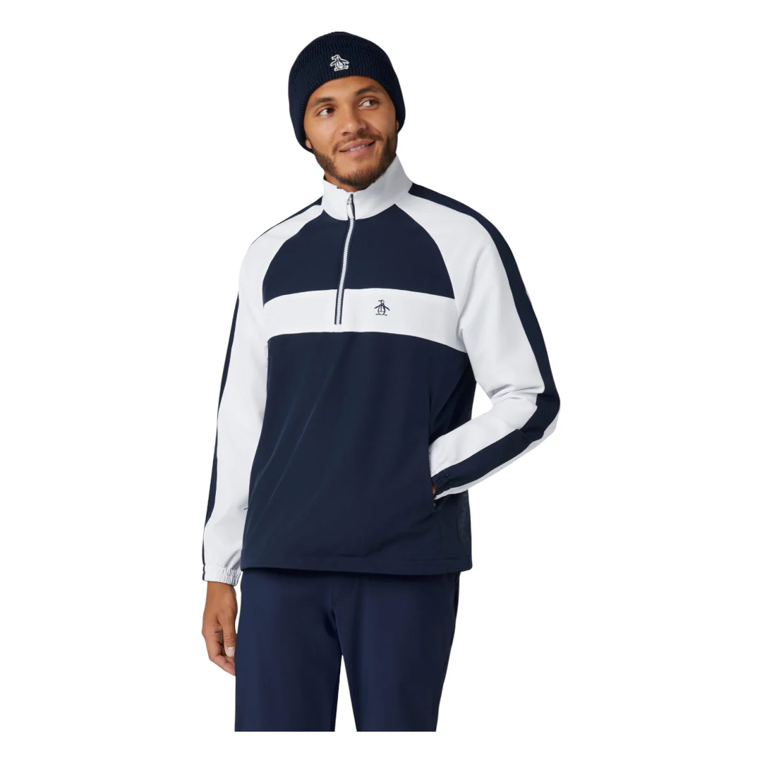 Original Penguin 1/4 Zip Colour Block Golf Jacket OGRFF019 - Image 3