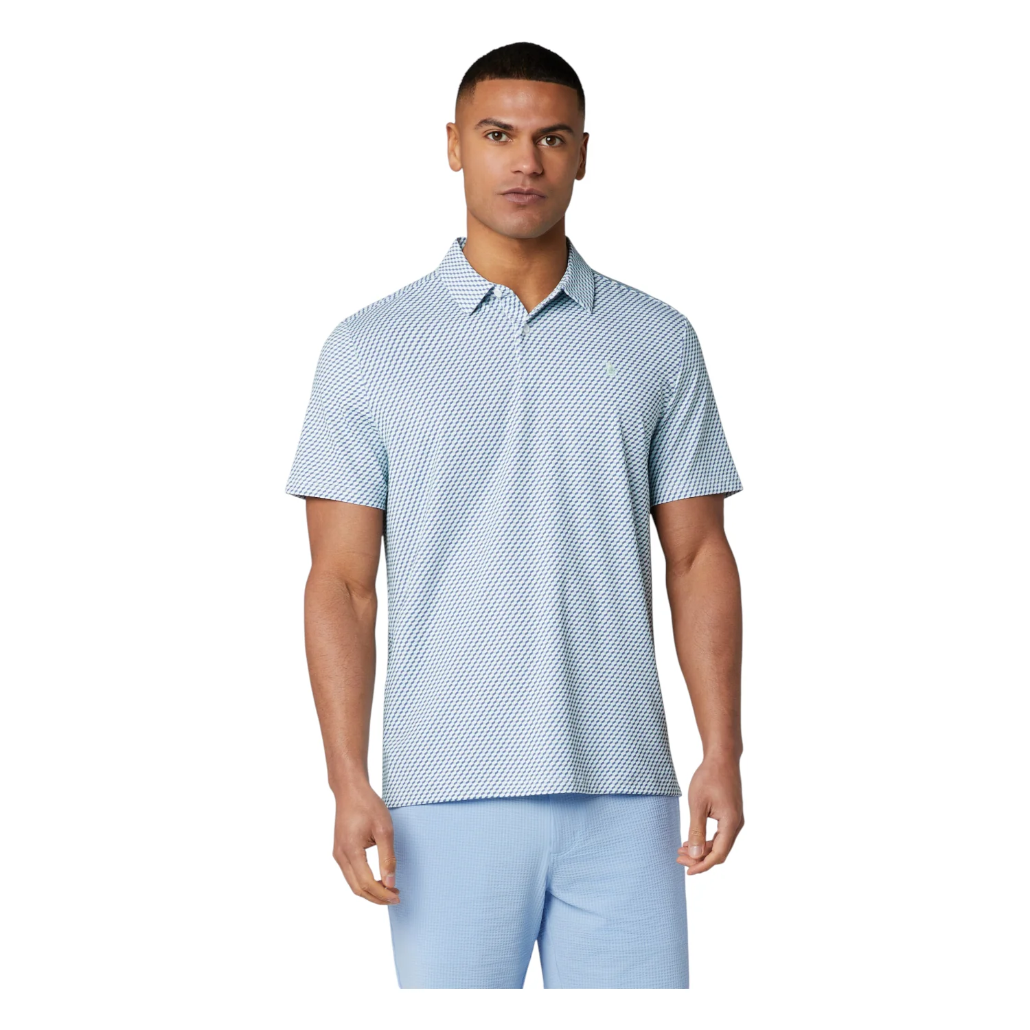 Original Penguin Archives Original Micro GEO Golf Polo Shirt OGKSG033 - Image 2