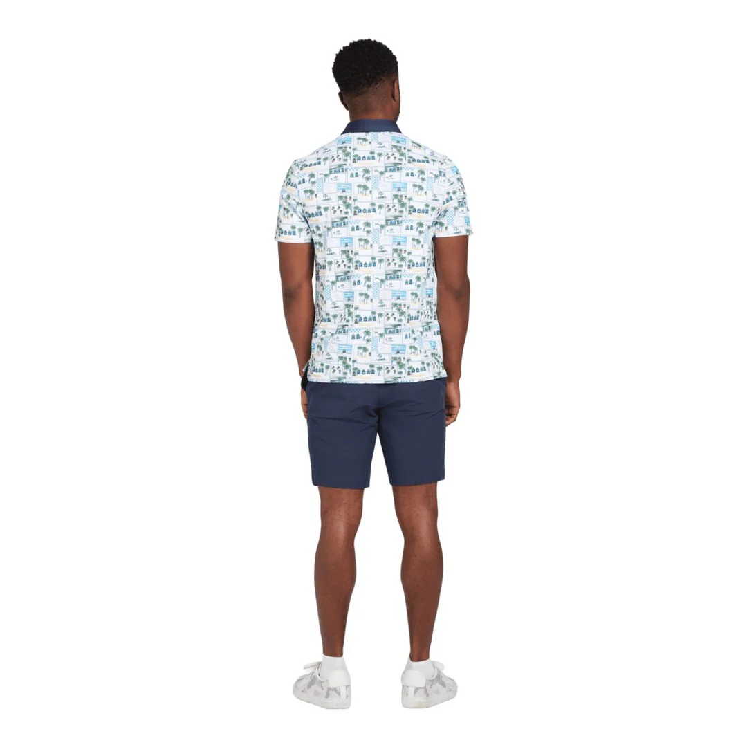 Original Penguin Beach Club Print Golf Polo Shirt OGKSD013 - Image 3