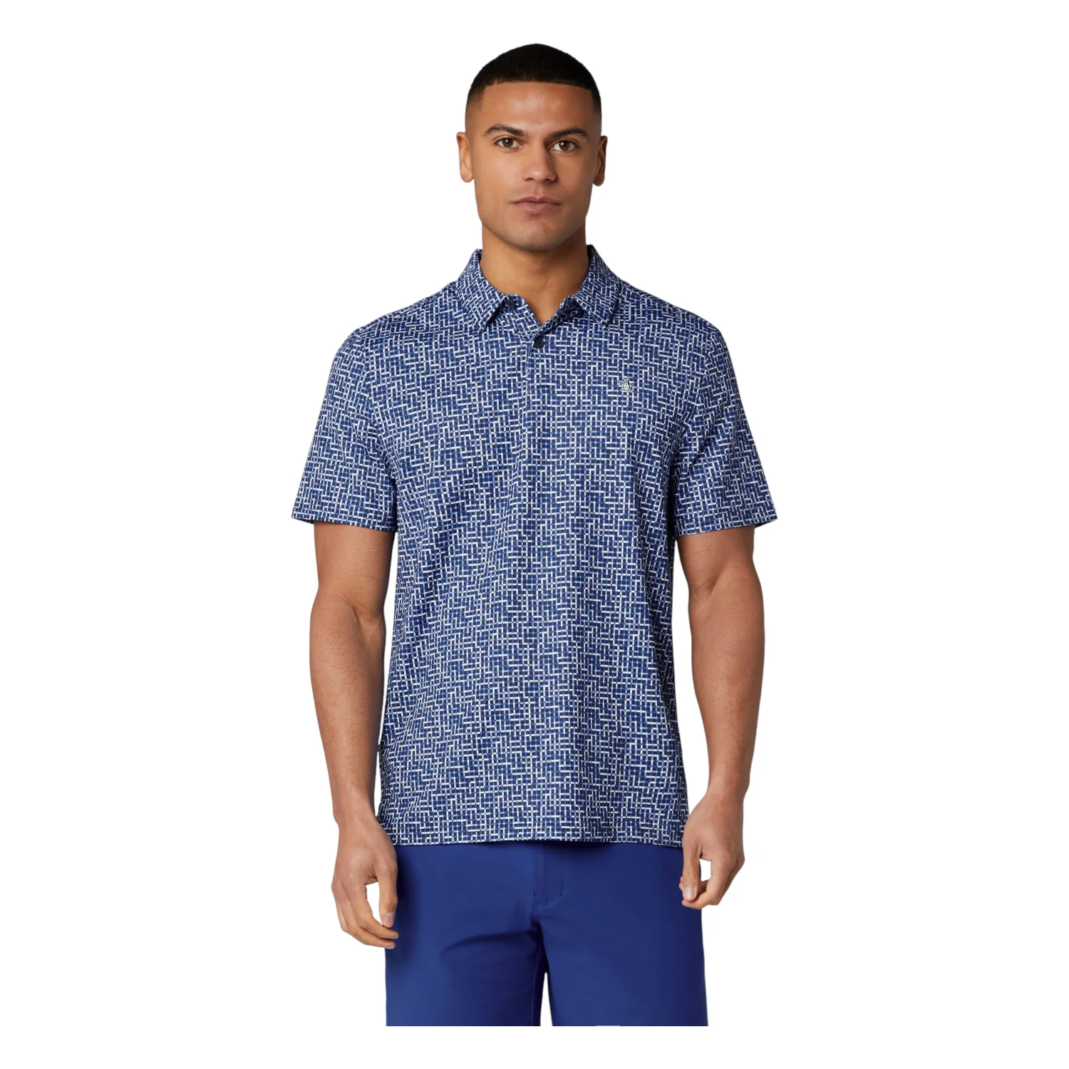 Original Penguin Colour Theory Gingham Golf Polo Shirt OGKSG036 - Image 3