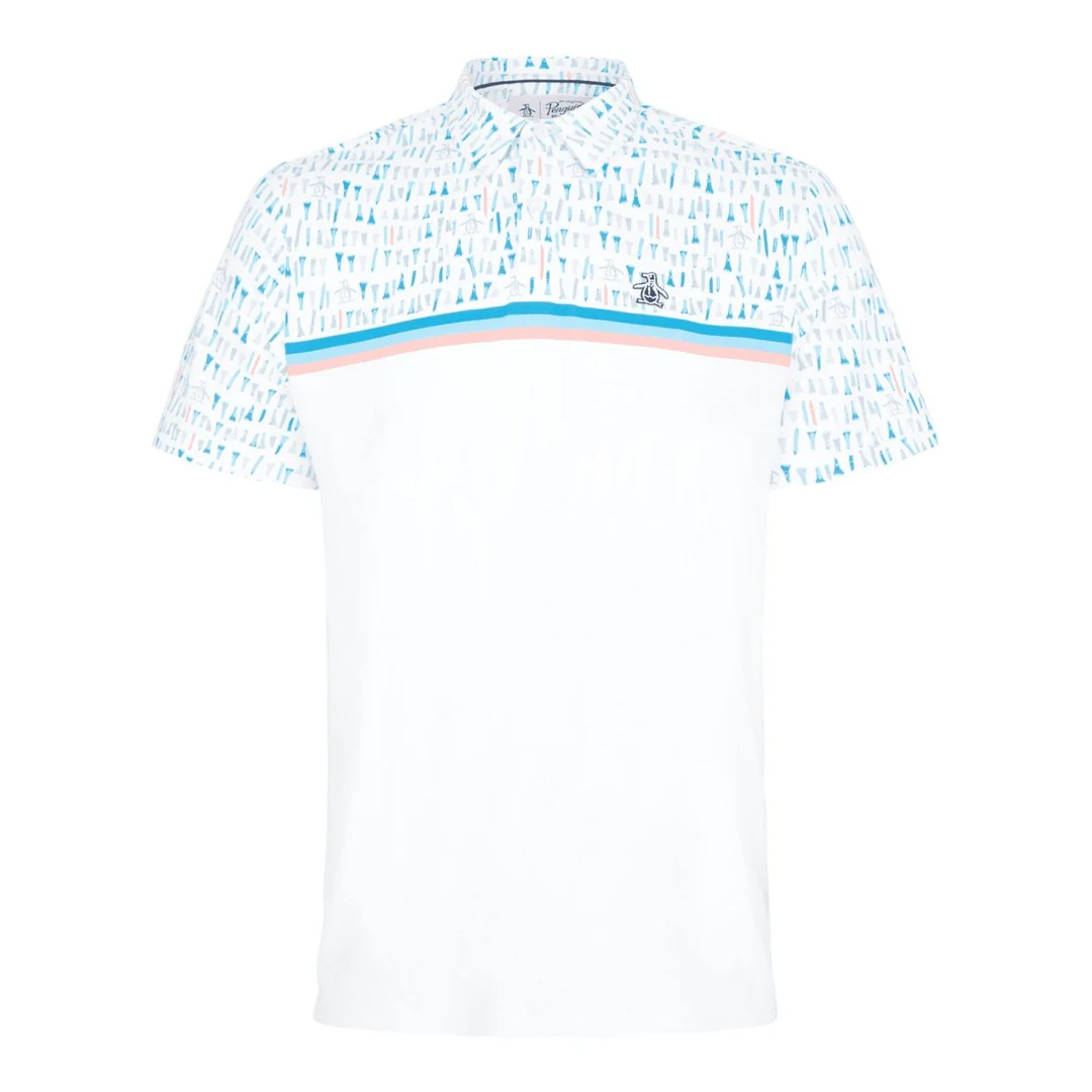 Original Penguin Golf Broken Tees Print Golf Polo Shirt OGKFD033