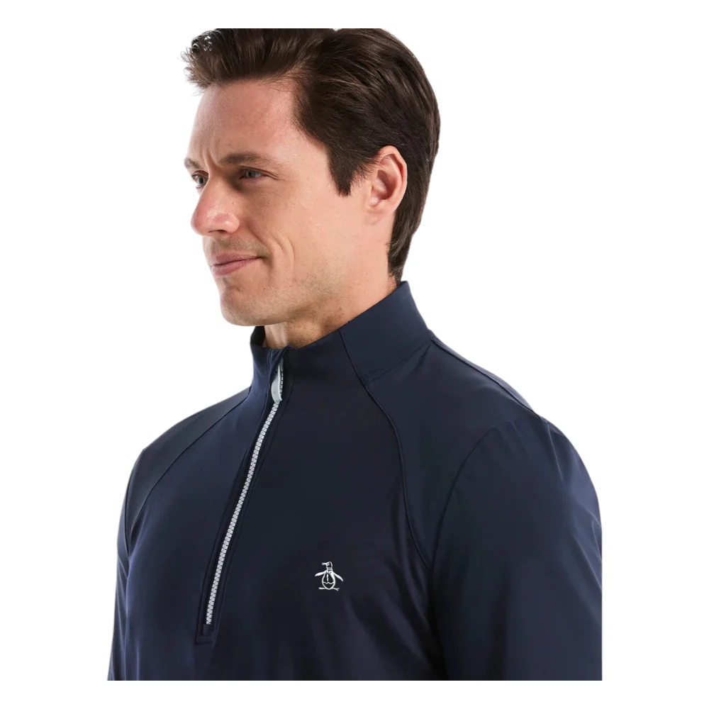 Original Penguin Mixed Media 1/4 Zip Golf Pullover OGKSG049 - Image 3