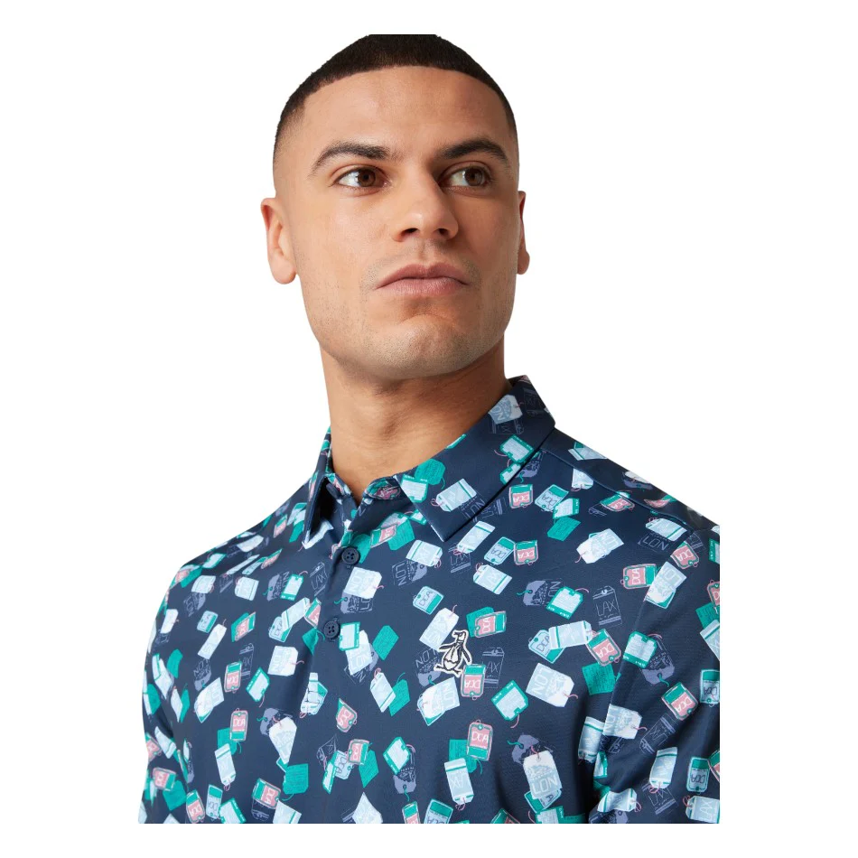 Original Penguin Pete’s Travel Tag Caddy Golf Polo Shirt OGKSF014 - Image 4