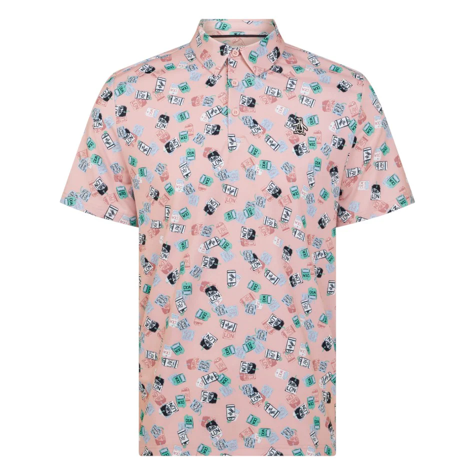 Original Penguin Pete’s Travel Tag Caddy Golf Polo Shirt OGKSF014