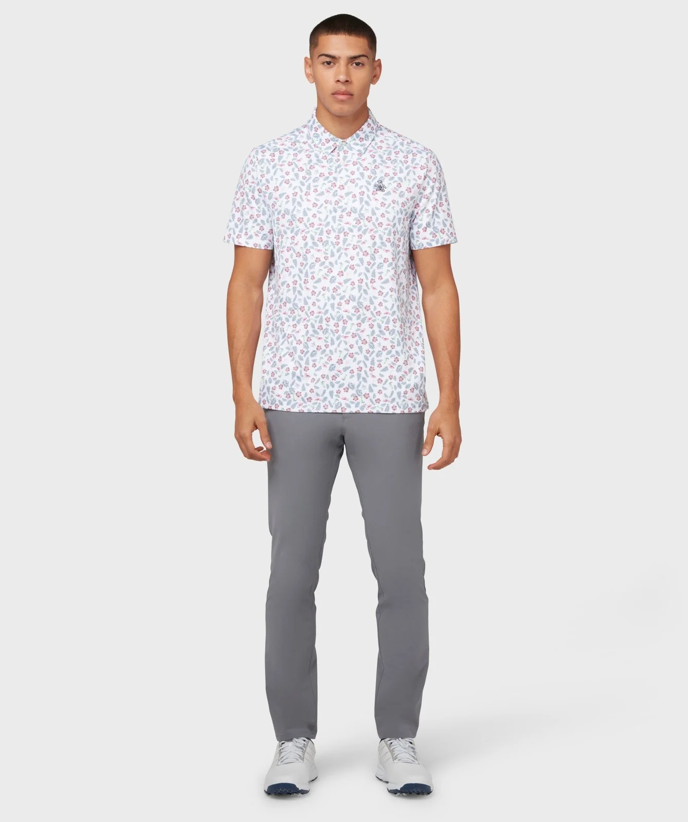Original Penguin Whimsical Tropical Print Golf Polo Shirt OGKSC027 - Image 2