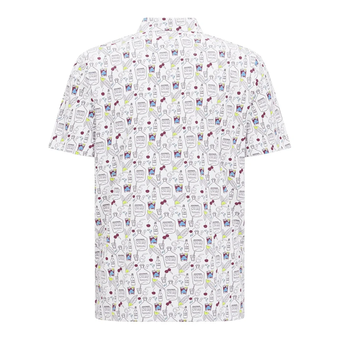 Original Penguin Whiskey Printed Golf Polo Shirt OGKSB009GG - Image 2