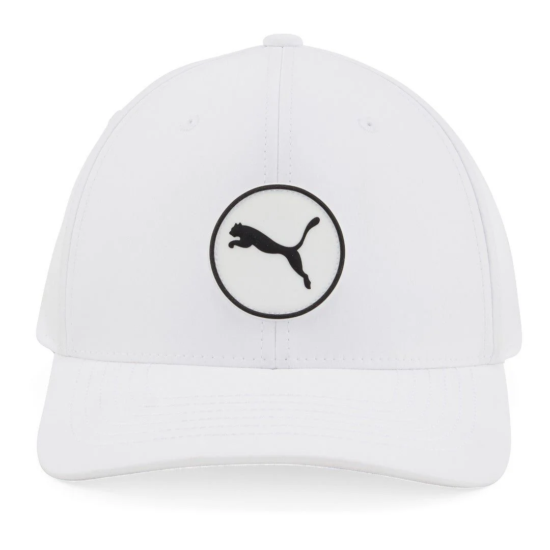 Puma Circle Cat Tech Snapback Golf Cap 025345 - White Glow - Image 2