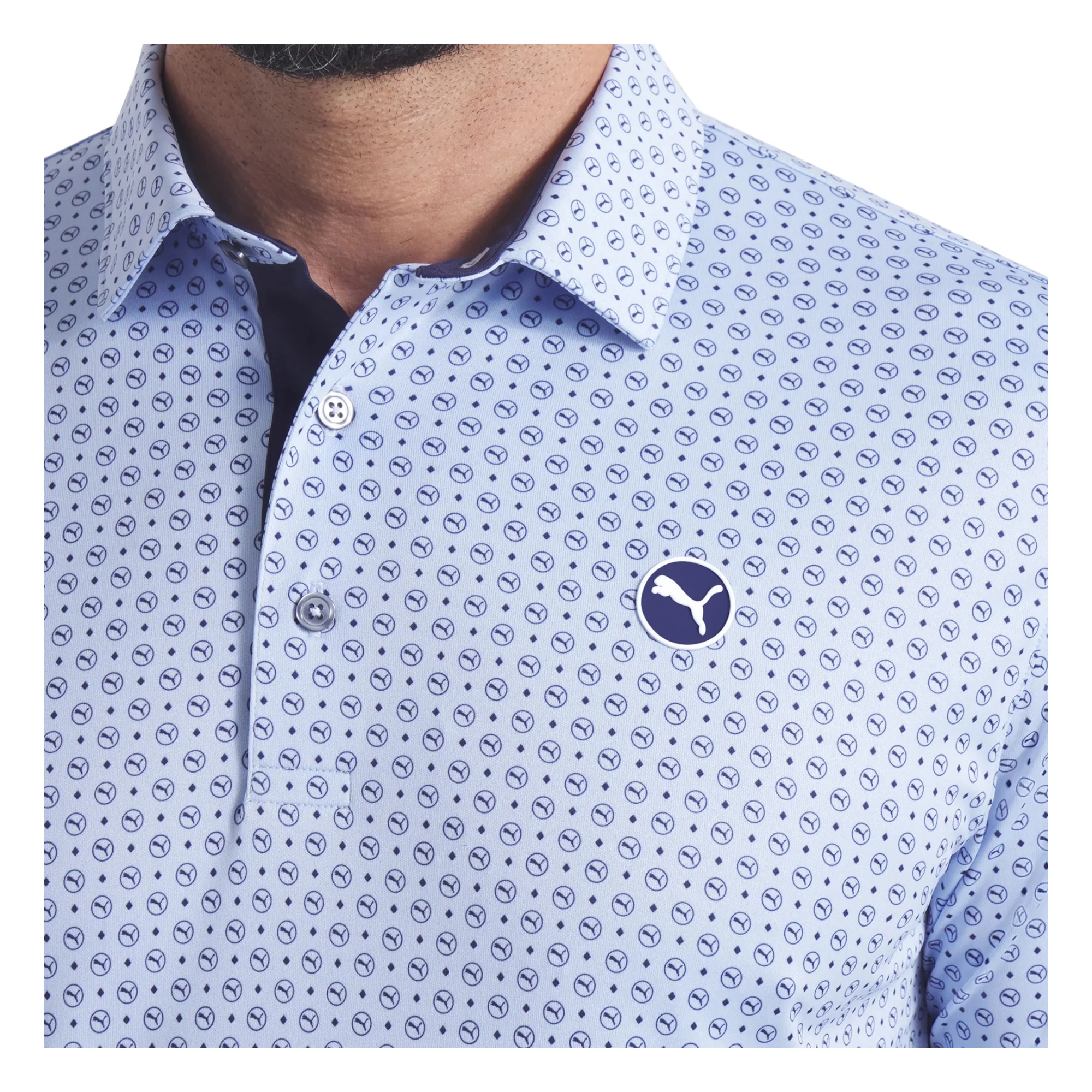 Puma Pure 2.0 Circle Cat Golf Polo Shirt 632248 - Image 3
