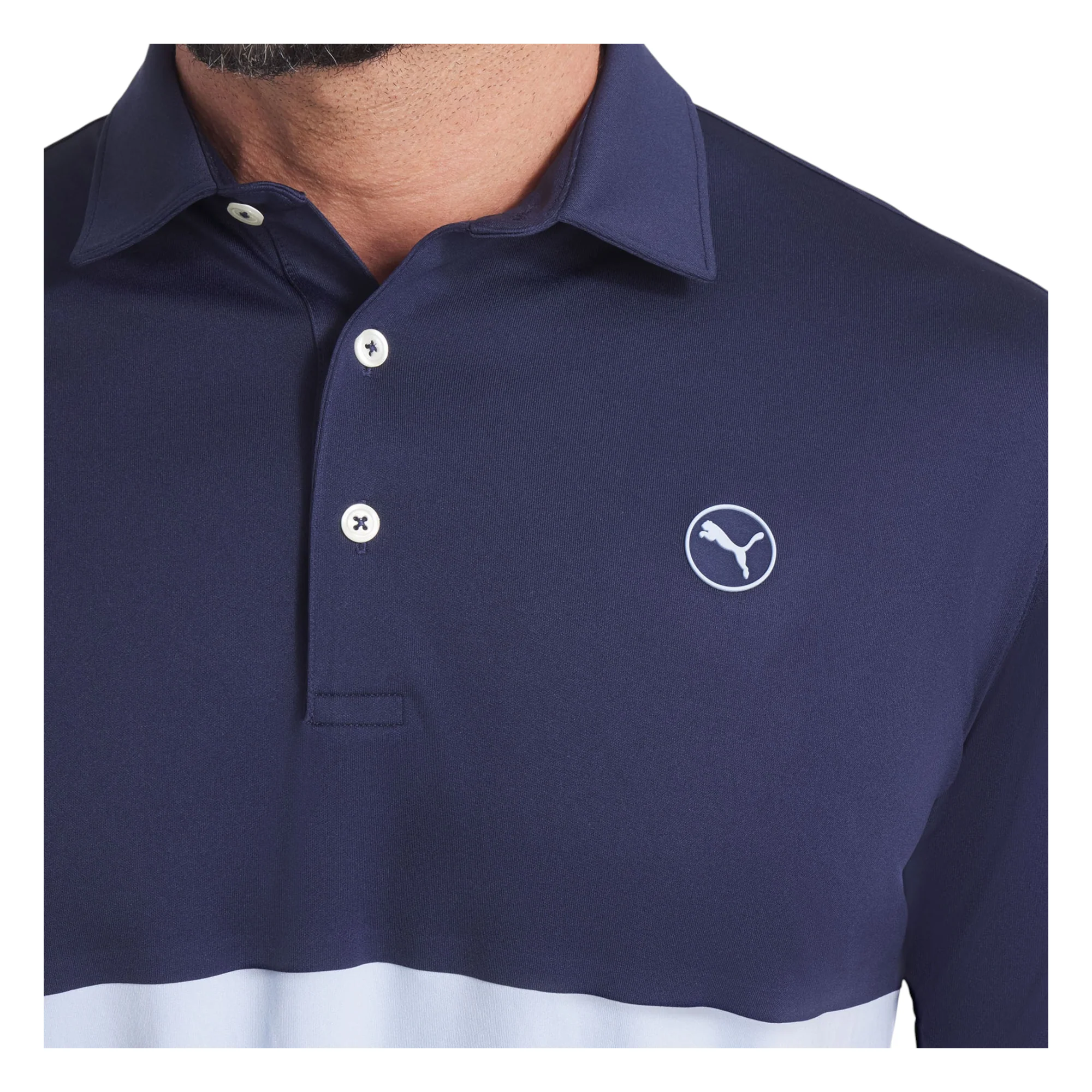 Puma Pure 2.0 Colourblock Golf Polo Shirt 629319 - Image 3