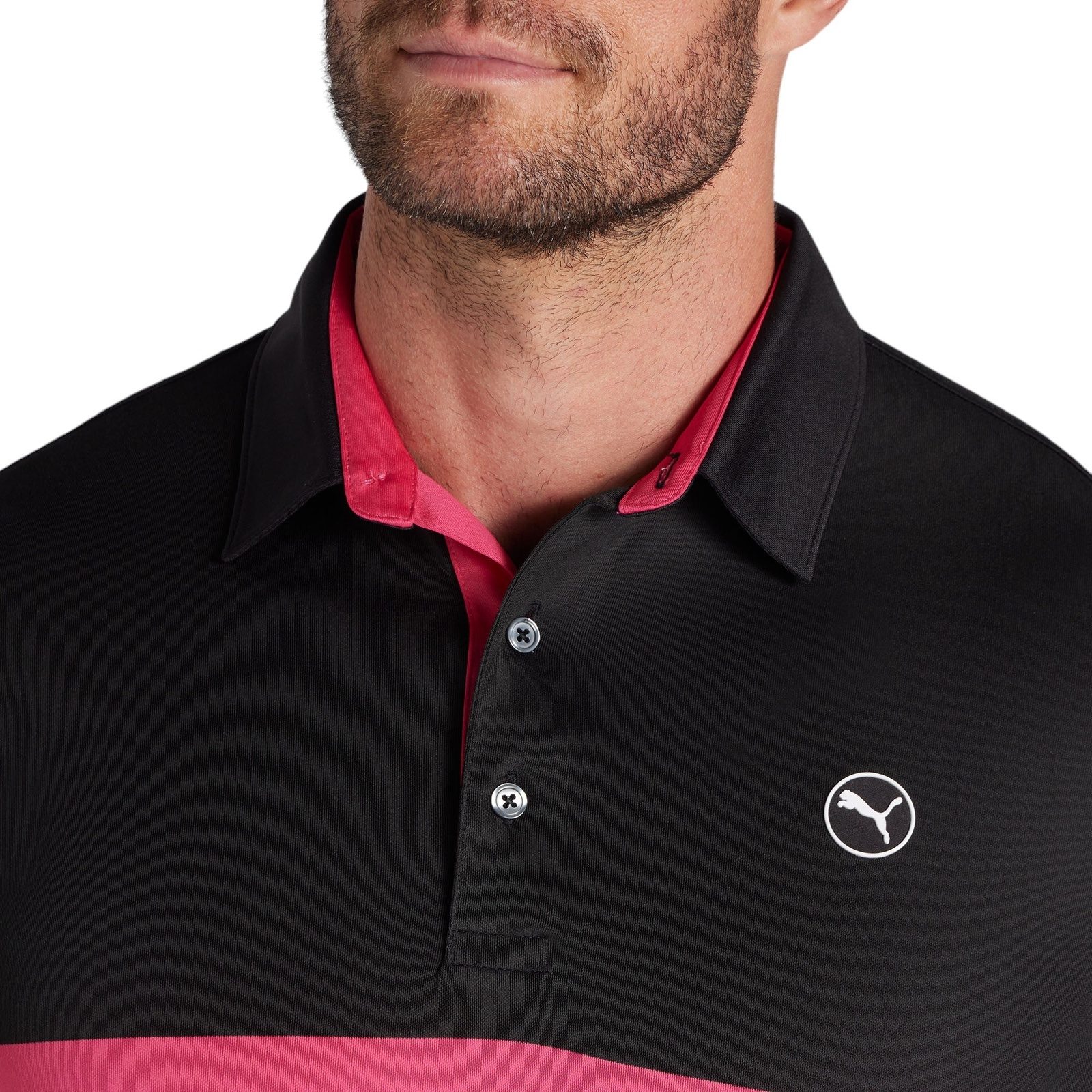 Puma Pure Colourblock Golf Polo Shirt 624979 - Image 3