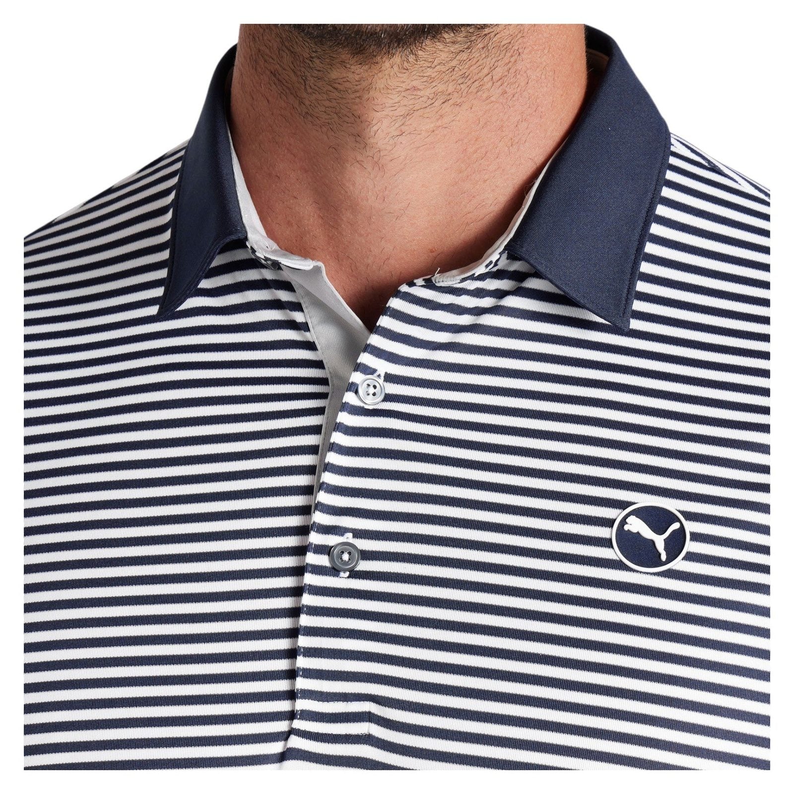 Puma Pure Stripe Golf Polo Shirt 624475 - Image 3