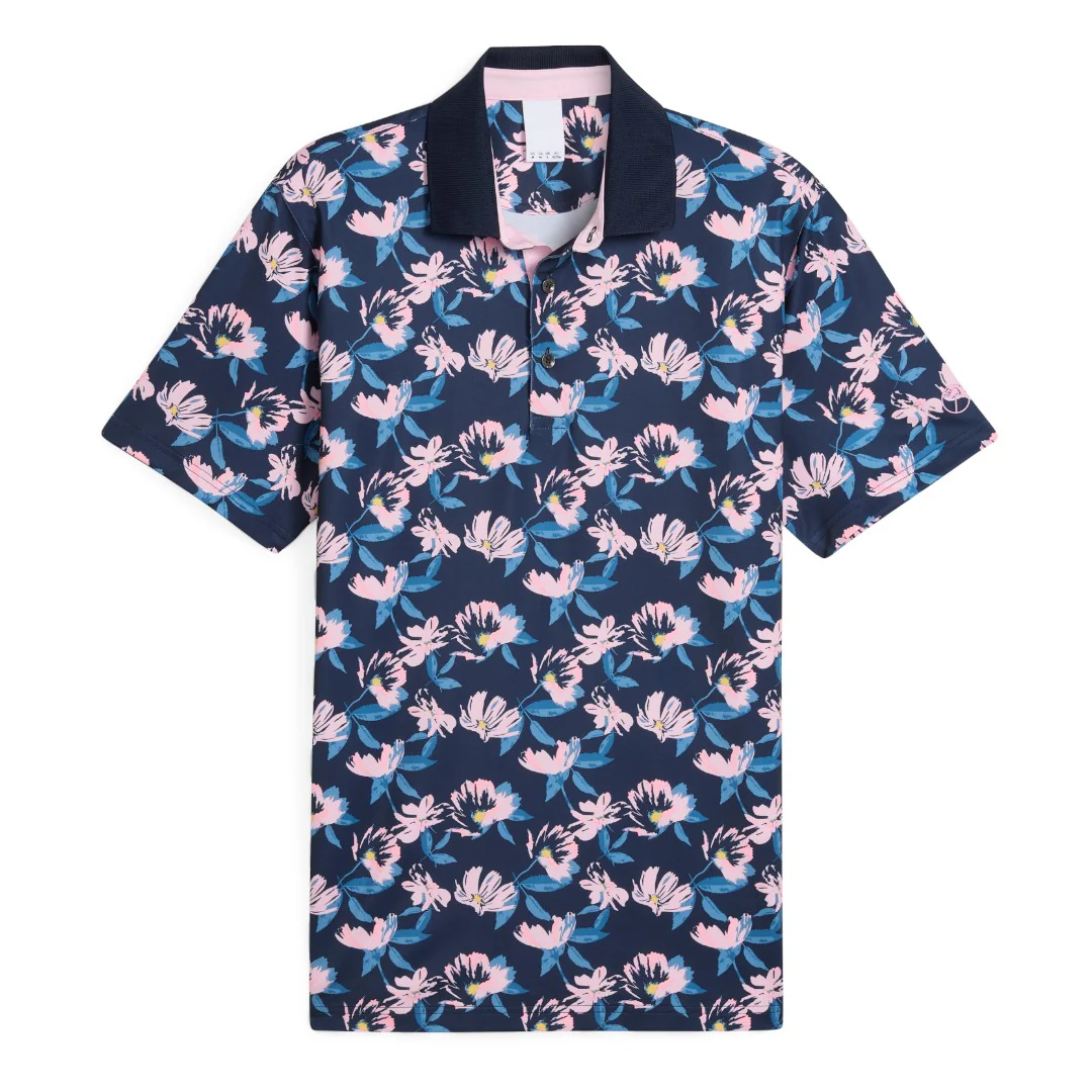 Puma x Arnold Palmer Spring Florals Golf Polo Shirt 630771 - Image 3