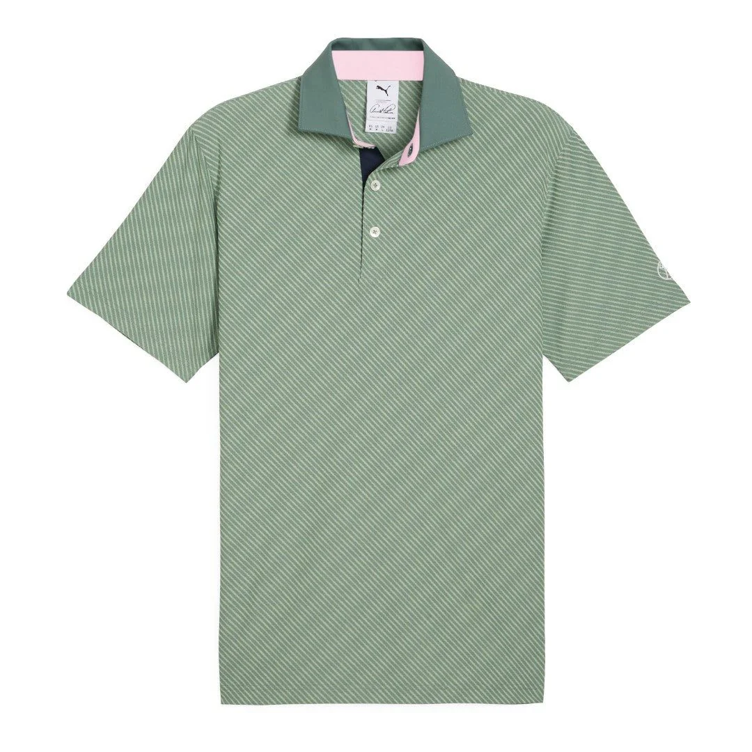Puma X Arnold Palmer Jacquard Stripe Golf Polo Shirt 623953 - Image 3