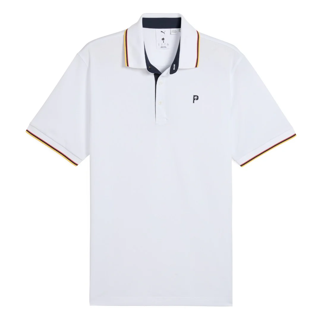 Puma x Palm Tree Crew Tipped Golf Polo Shirt 630034 - Image 4