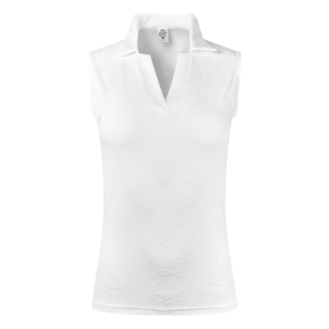 Pure Golf Ladies Christy Jacquard Sleeveless Golf Polo Shirt PG-95066