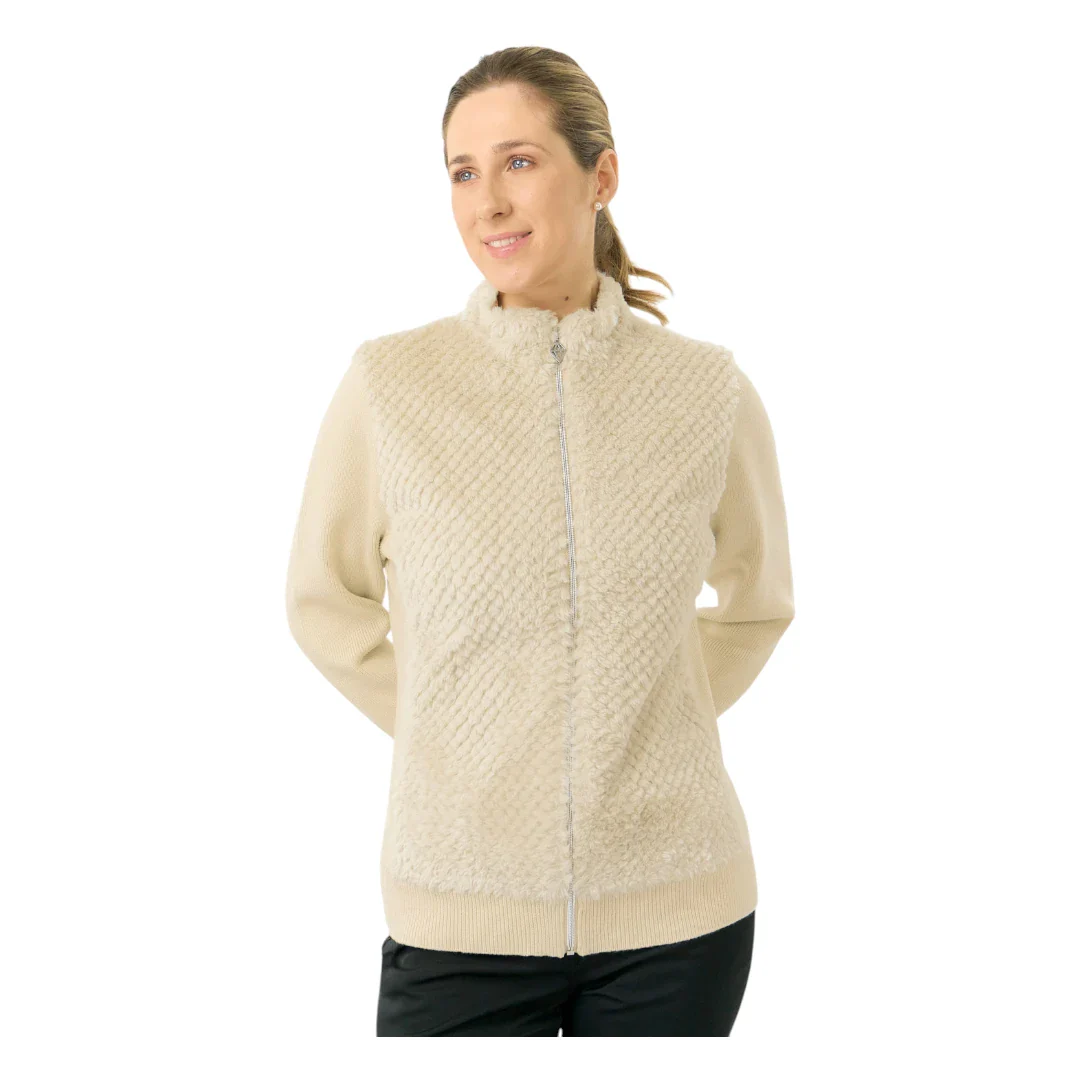 Pure Golf Ladies Ellisa Faux Fur Full Zip Golf Mid Layer PG-58508 - Image 2