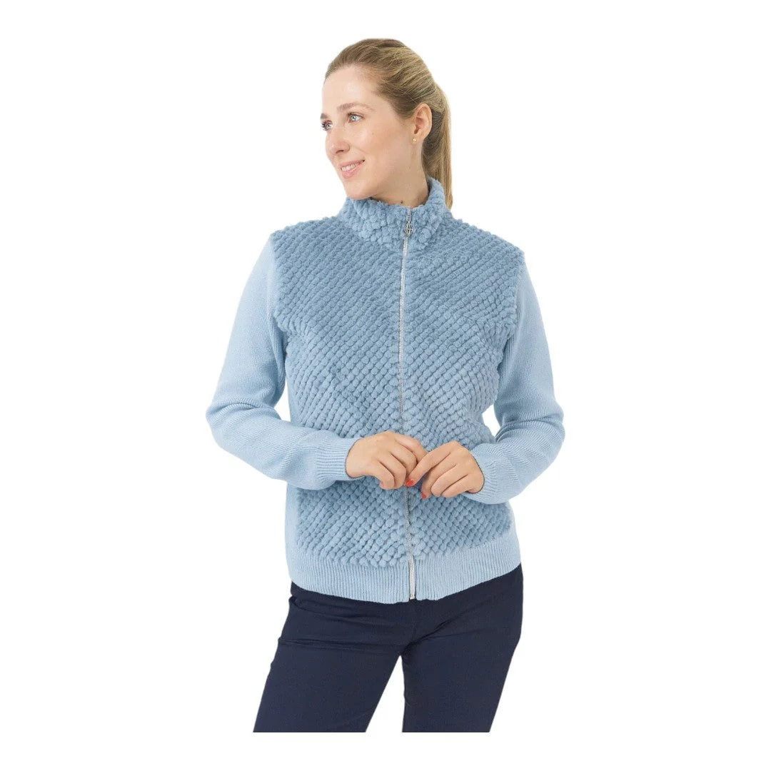 Pure Golf Ladies Ellisa Kniited Faux Fur Cardigan PG-48508 - Image 4