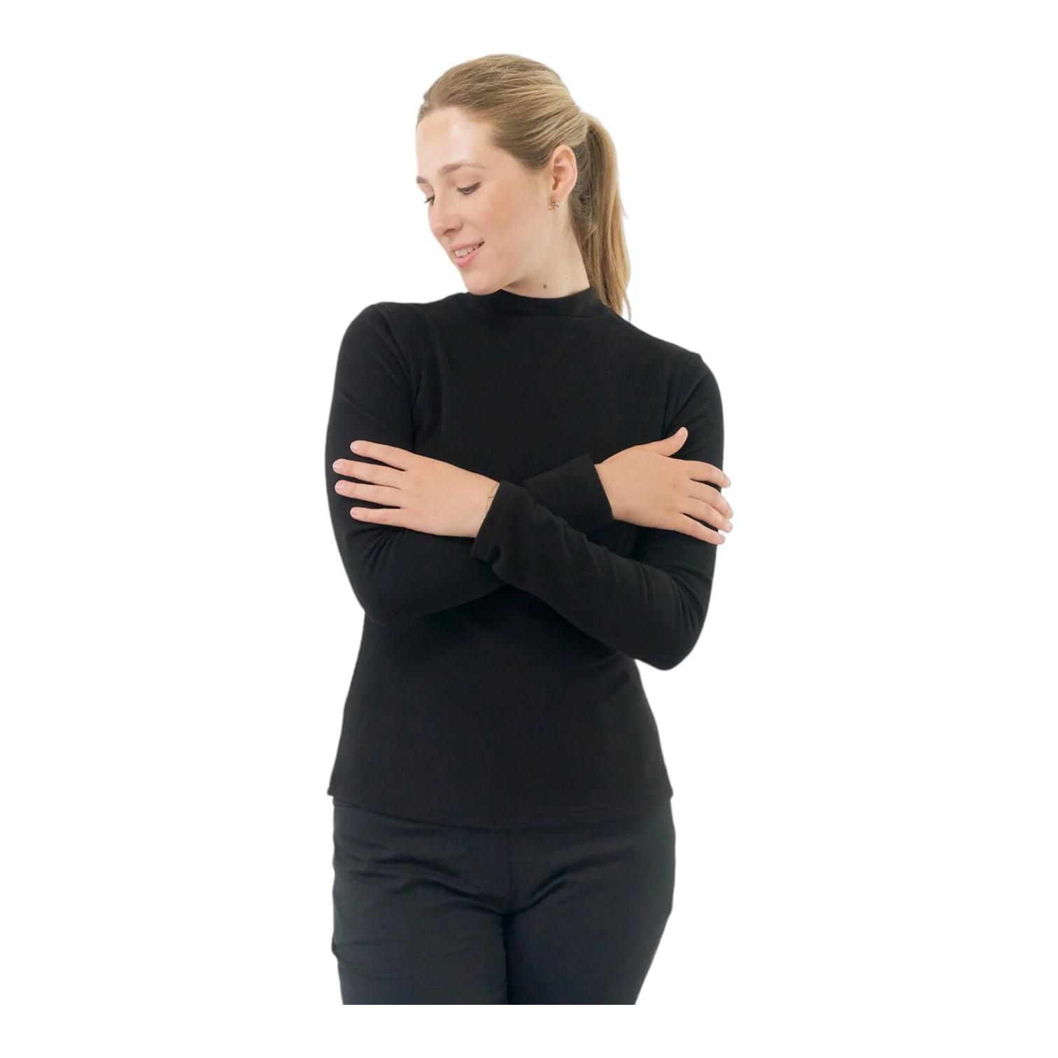 Pure Golf Ladies Fern Super Soft Mini Mock Neck Golf Top PG-38502 - Image 4