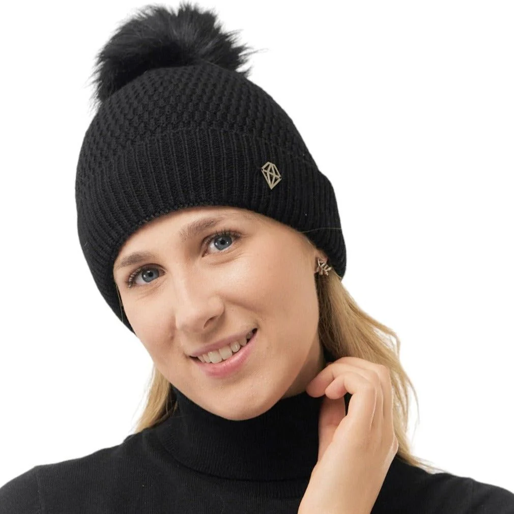 Pure Golf Ladies Greta Waterproof Golf Bobble Hat PG-38601 - Image 2