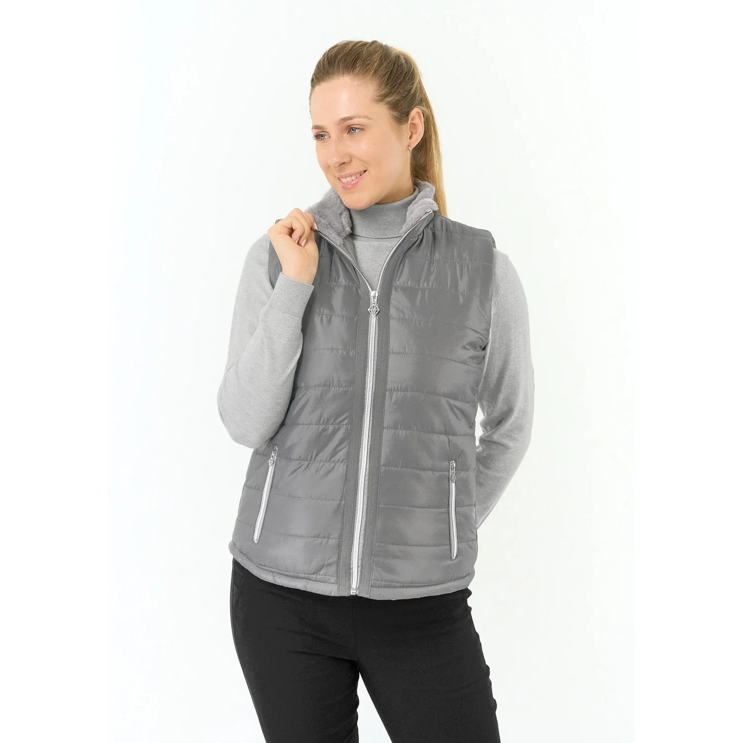 Pure Golf Ladies Hemisphere Faux Fur Gilet PG-48411 - Image 4