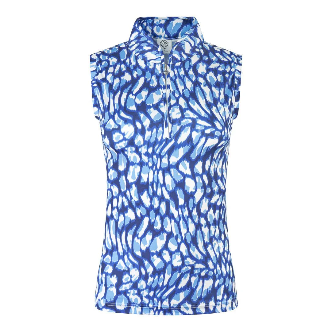 Pure Golf Ladies Rise Sleeveless Golf Polo Shirt PG-42008