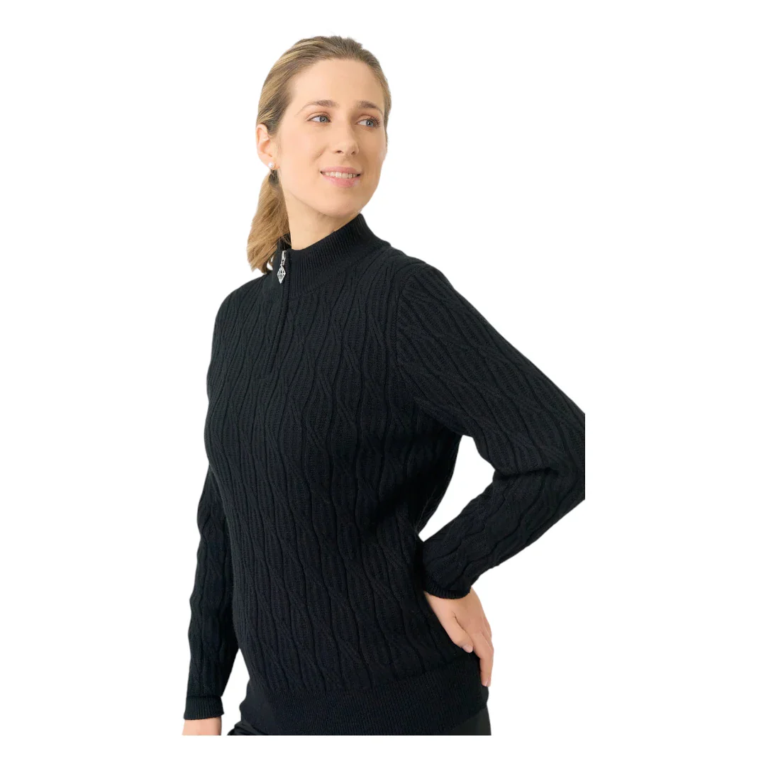 Pure Golf Ladies Sorrell 1/4 Zip Lined Golf Jumper PG-58506 - Image 9