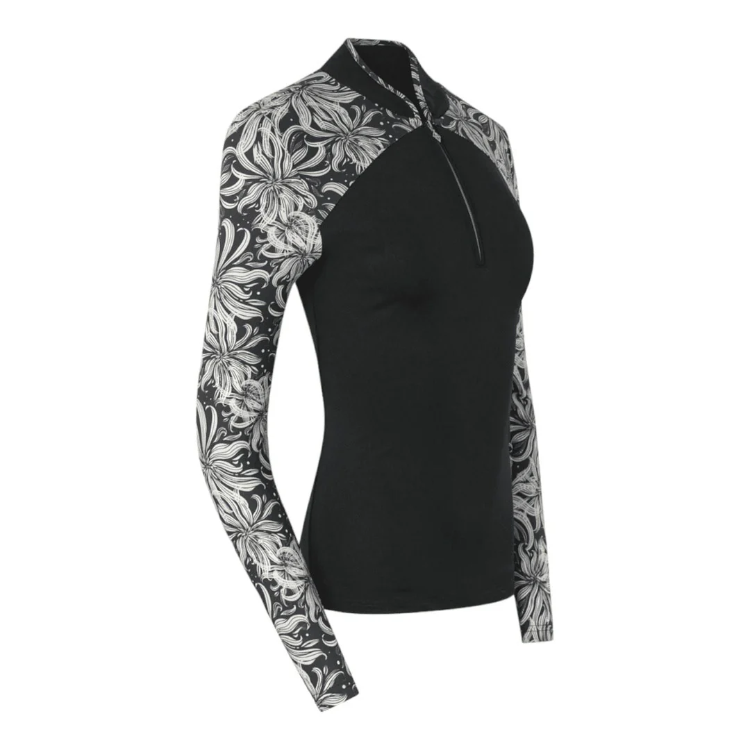 Pure Golf Ladies Maple Long Sleeve Zip Golf Top PG-38002 - Image 2