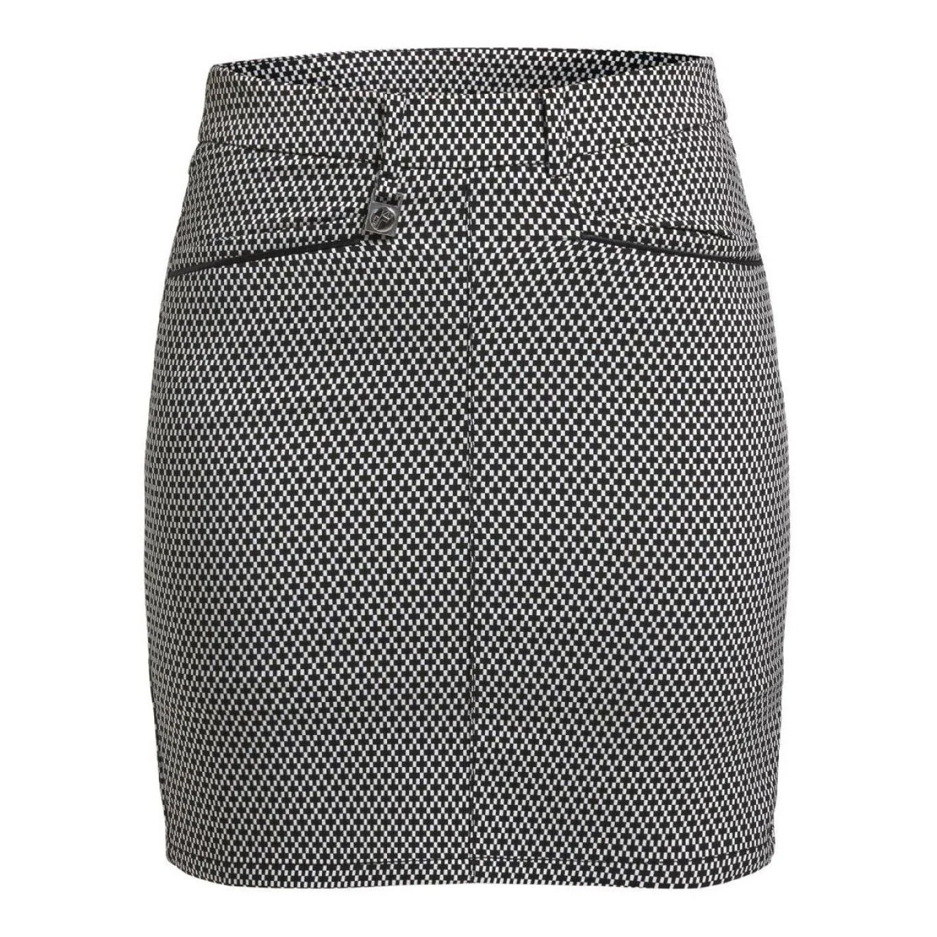 Rohnisch ladies Smooth Golf Skort 110183 black/white/check