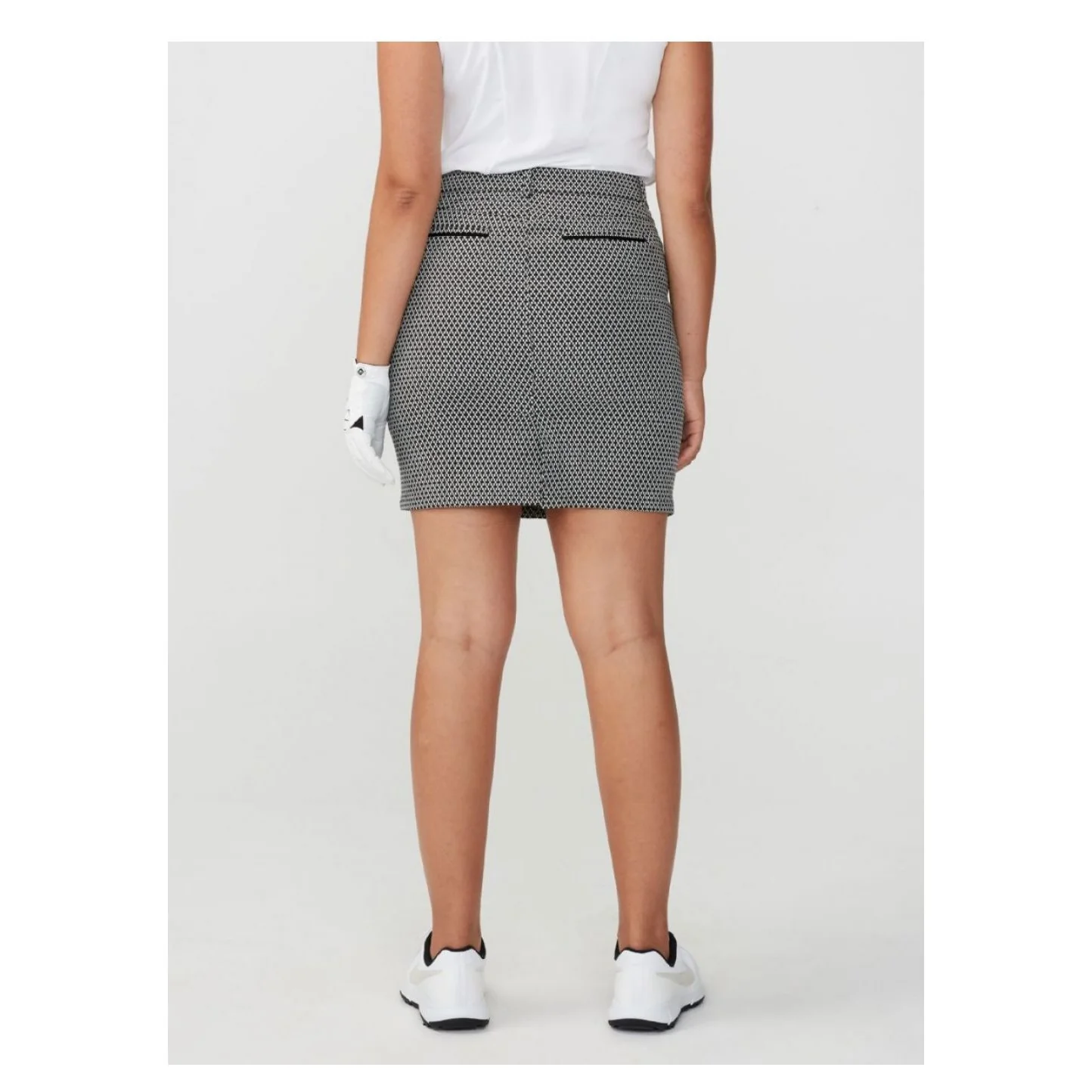 Rohnisch ladies Smooth Golf Skort 110183 black/white/check - Image 5