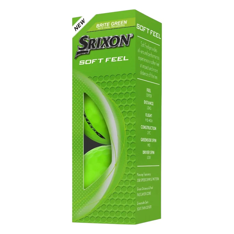 Srixon 2025 Soft Feel Brite Golf Balls | Green - Image 5