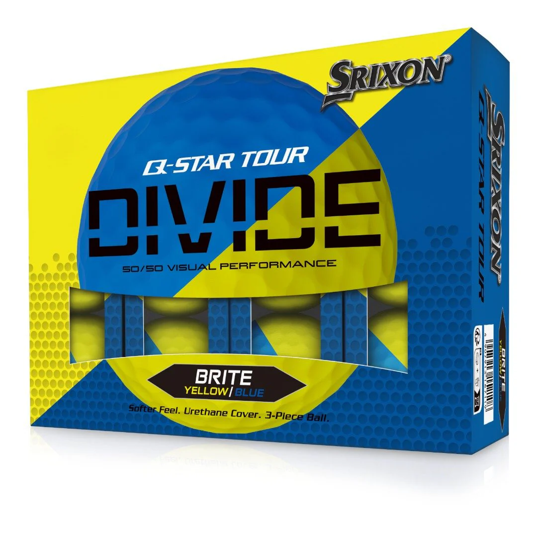 Srixon Q Star Tour Divide 2 Golf Balls | Blue/Yellow