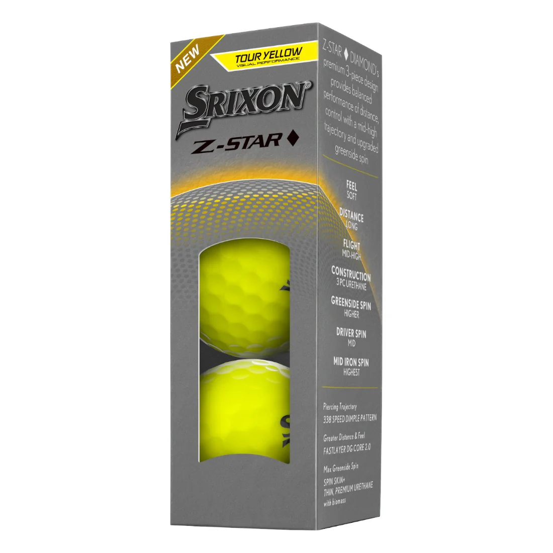 Srixon 2026 Z-Star Diamond Golf Balls | Yellow - Image 2