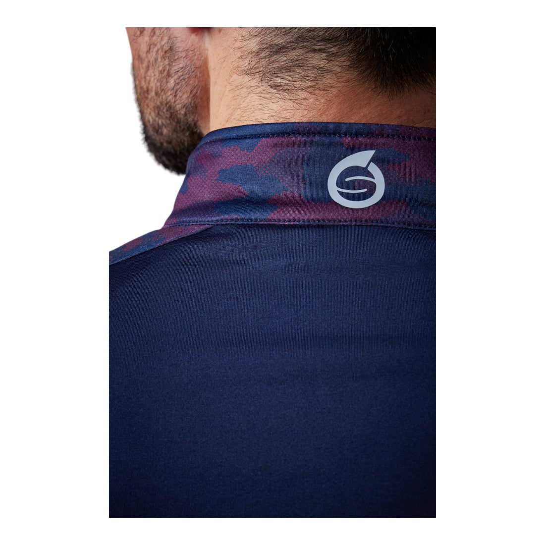 Sunderland Arizona Thermal Golf Mid Layer SUNMC87 - Navy/Mulberry - Image 2
