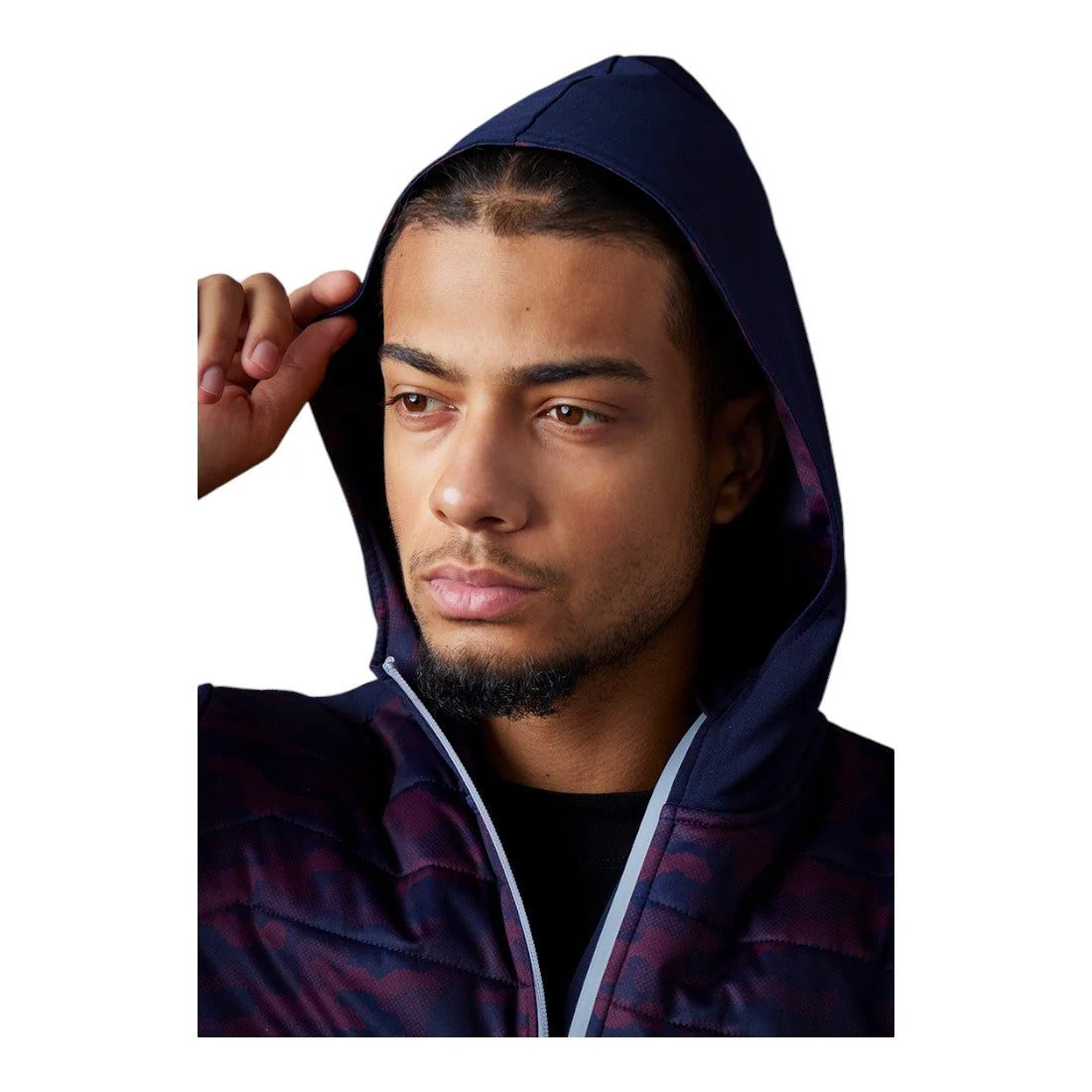 Sunderland Everest Hybrid Golf Hoodie SUNMM90 - Navy/Mulberry Camo - Image 6