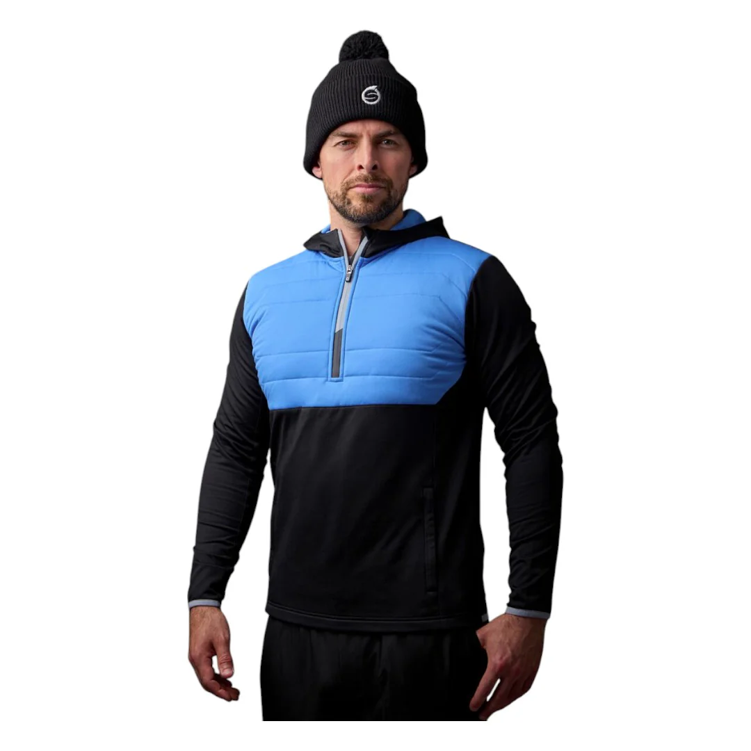 Sunderland Everest Hybrid Golf Hoodie SUNMM90 - Black/Ocean - Image 6