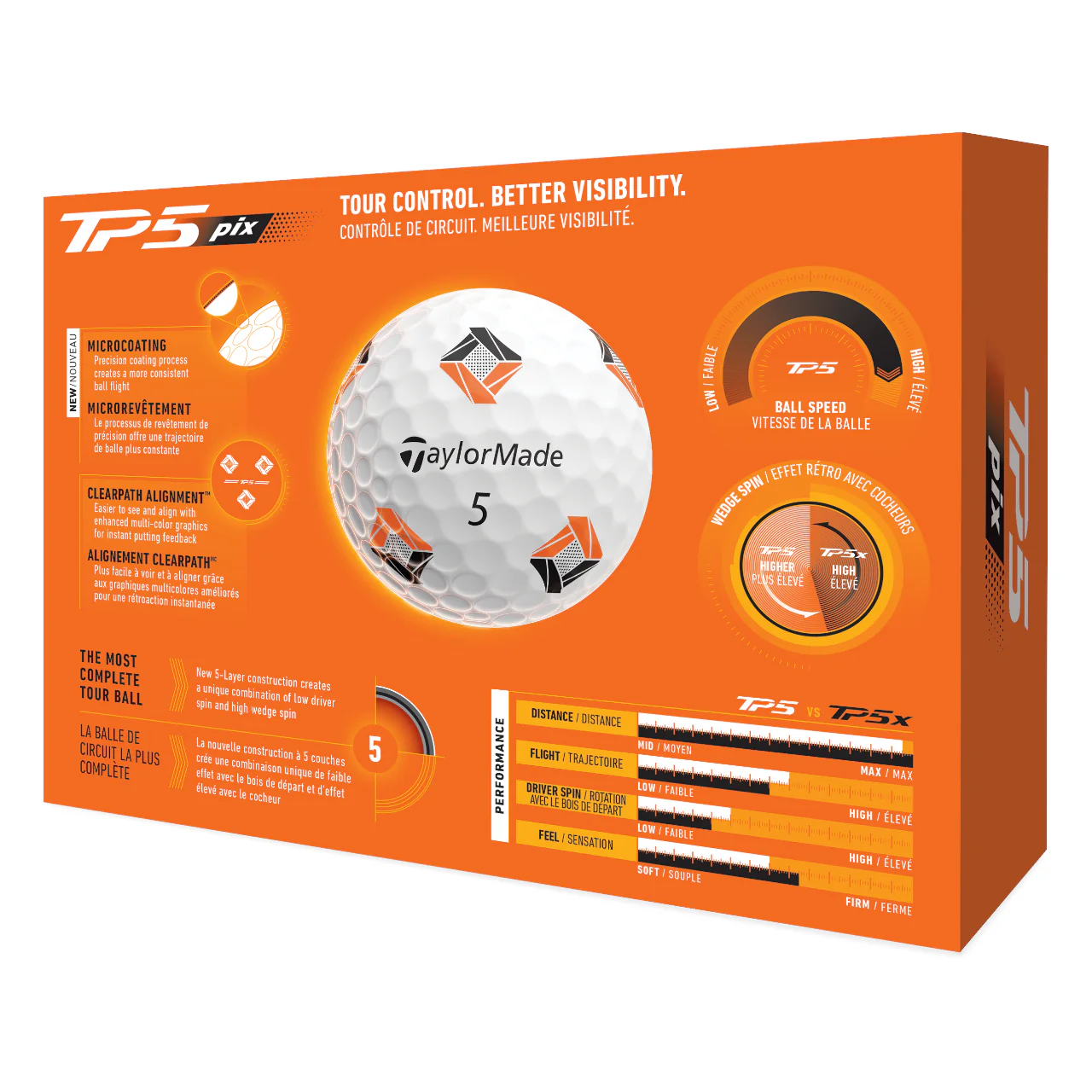 TaylorMade 2026 TP5 Pix 3.0 Golf Balls | White - Image 2