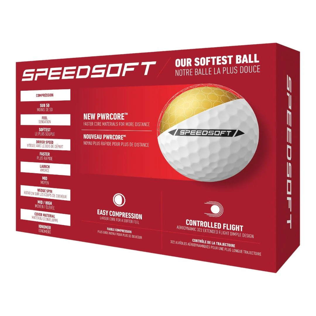 TaylorMade Speed Soft Golf Balls | White - Image 2
