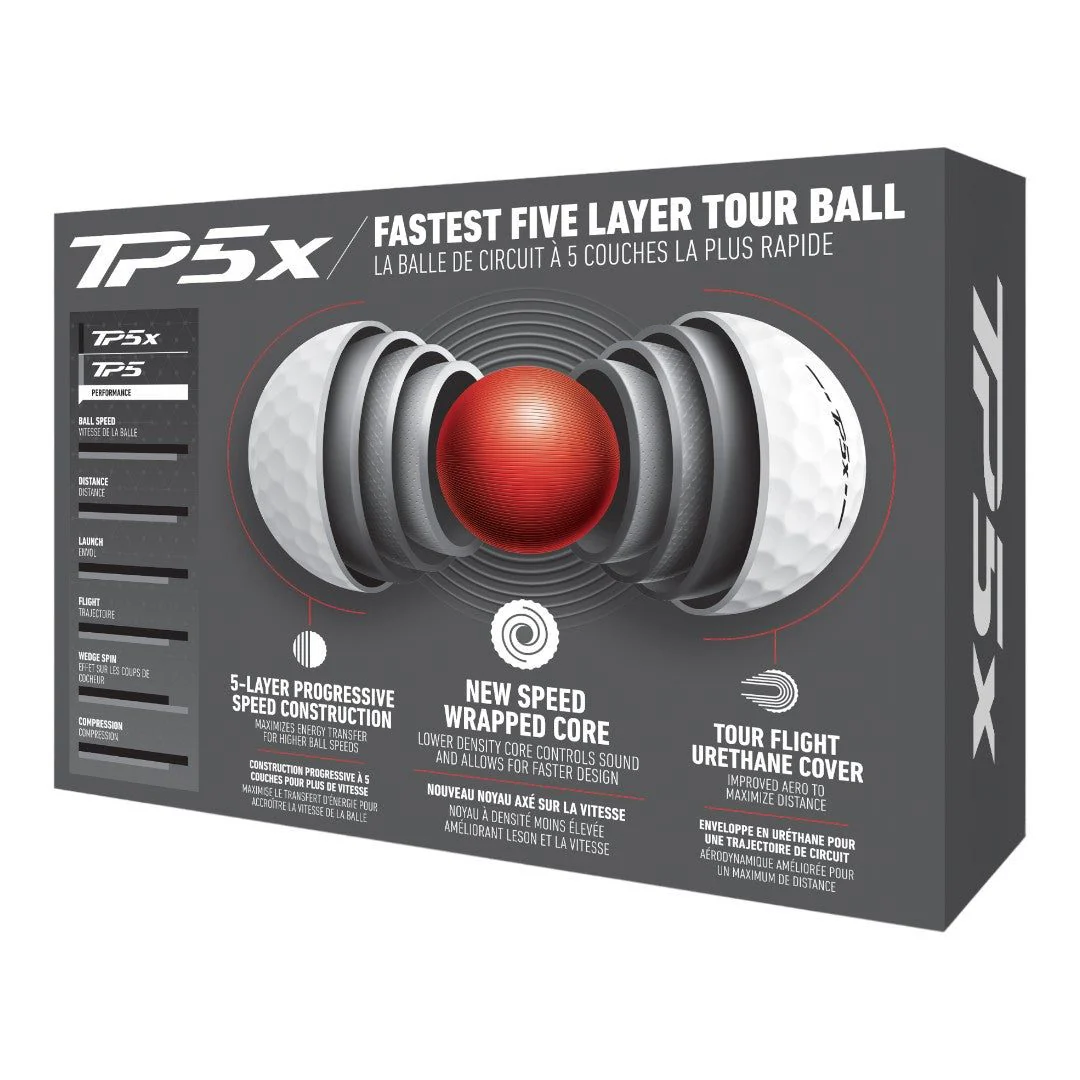TaylorMade TP5x Golf Balls | White - Image 2