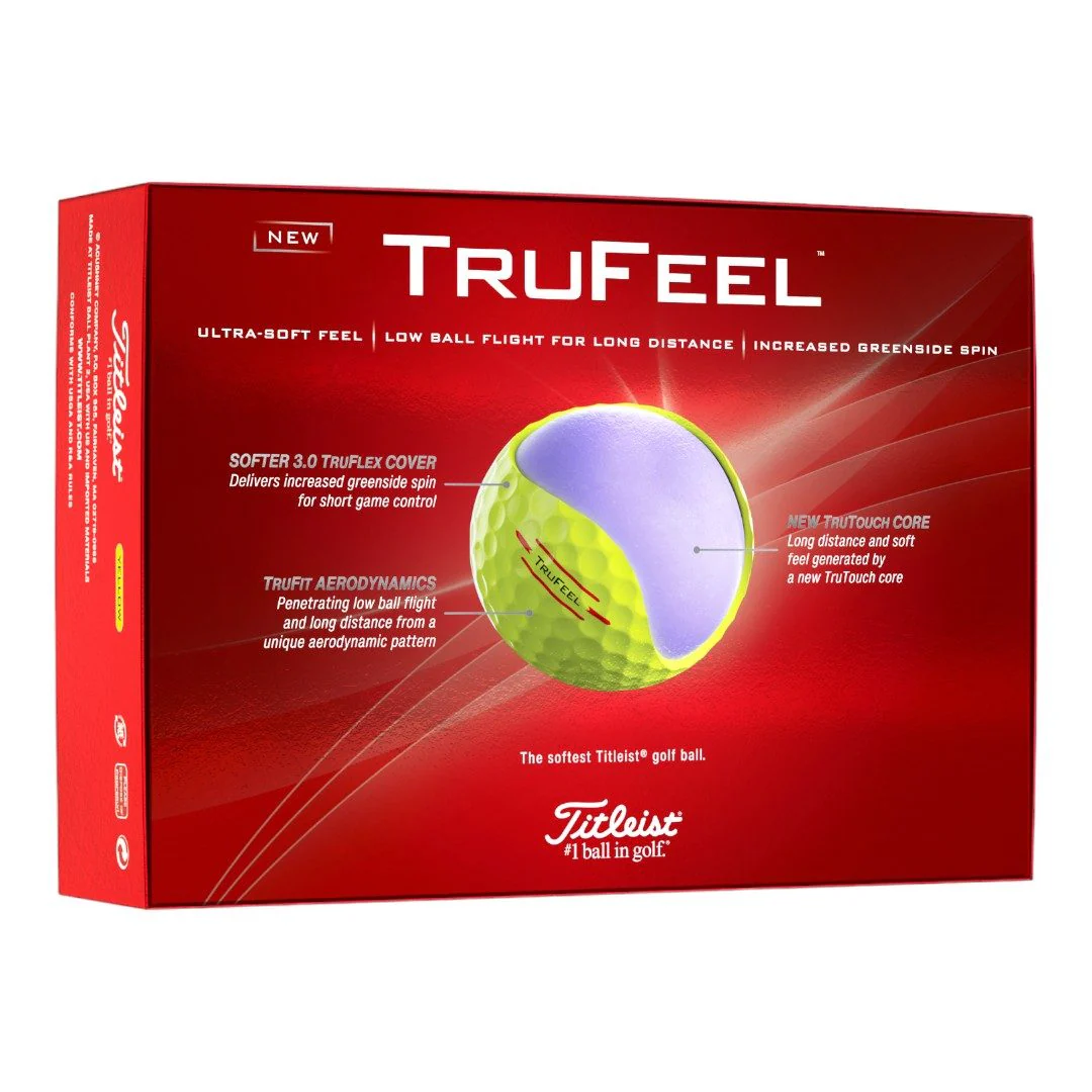 Titleist TruFeel Yellow Golf Balls | Double Dozen - Image 4