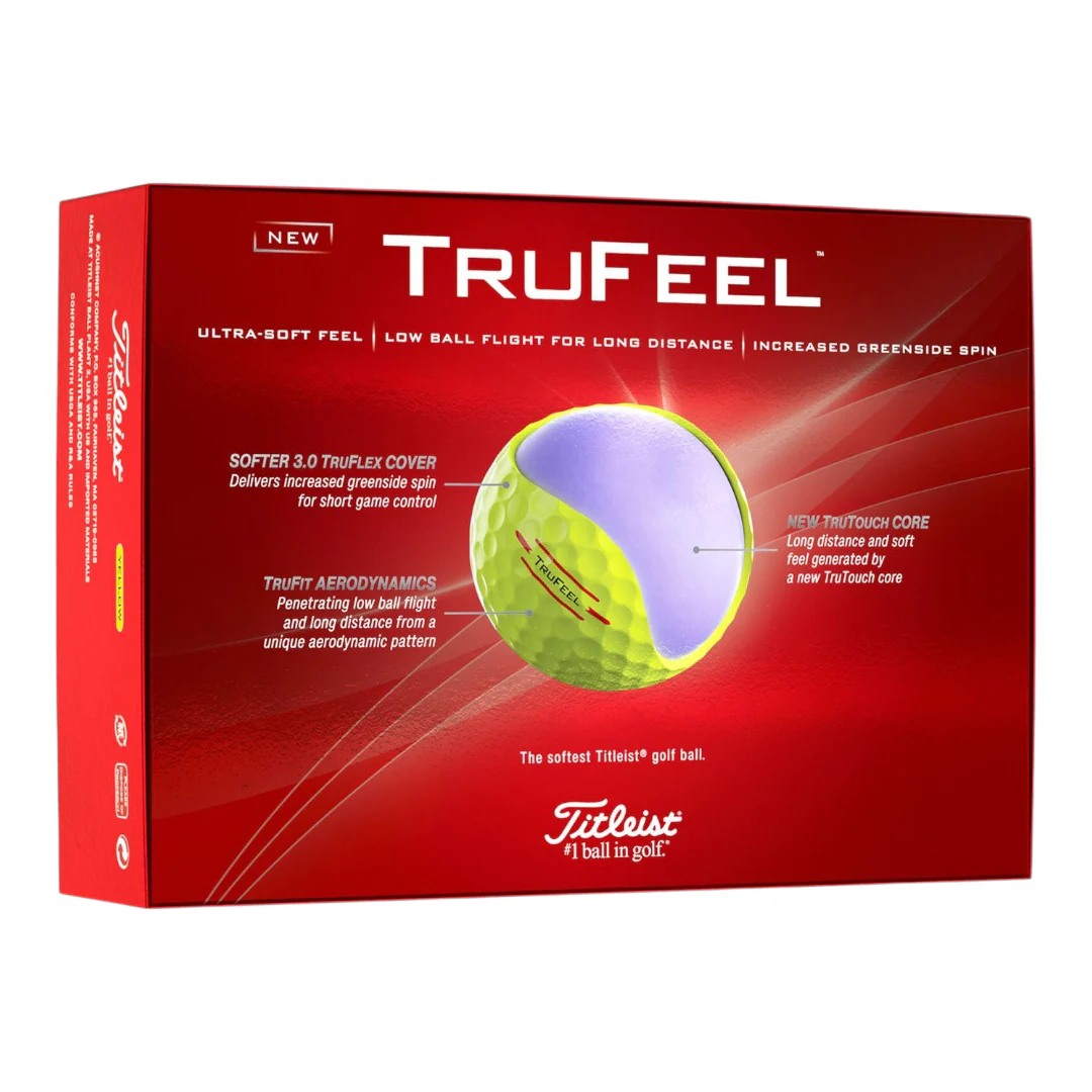 Titleist 2025 TruFeel Golf Balls | Yellow - Image 5