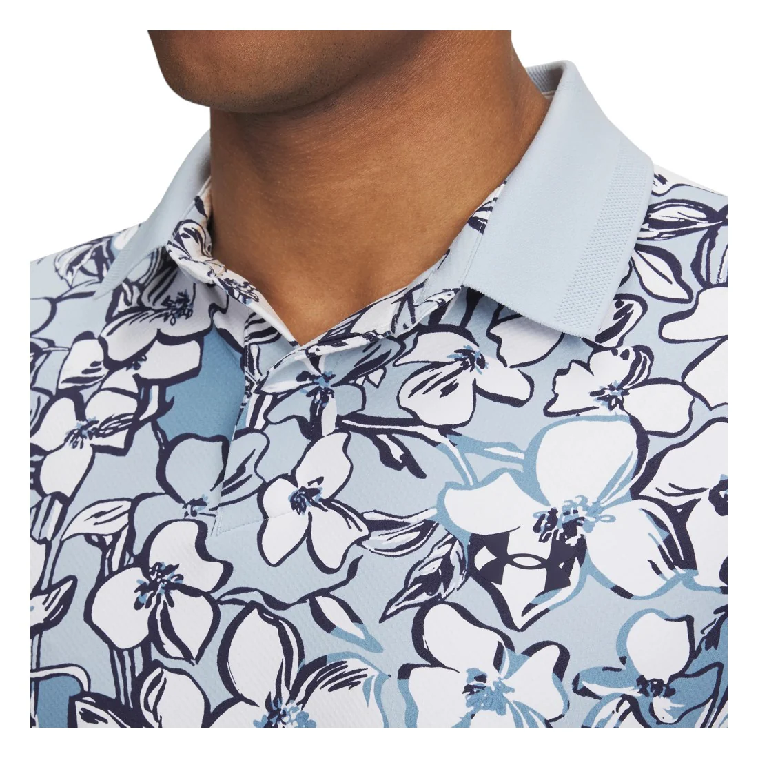 Under Armour Drive Chill Printed Golf Polo Shirt 1389597 - Image 3