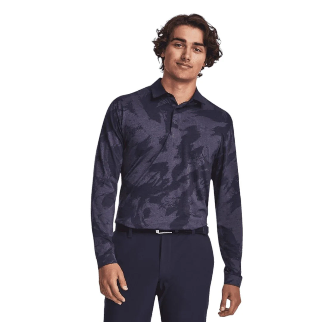 Under Armour Jacquard Long Sleeve Golf Polo 1379727 - Image 3