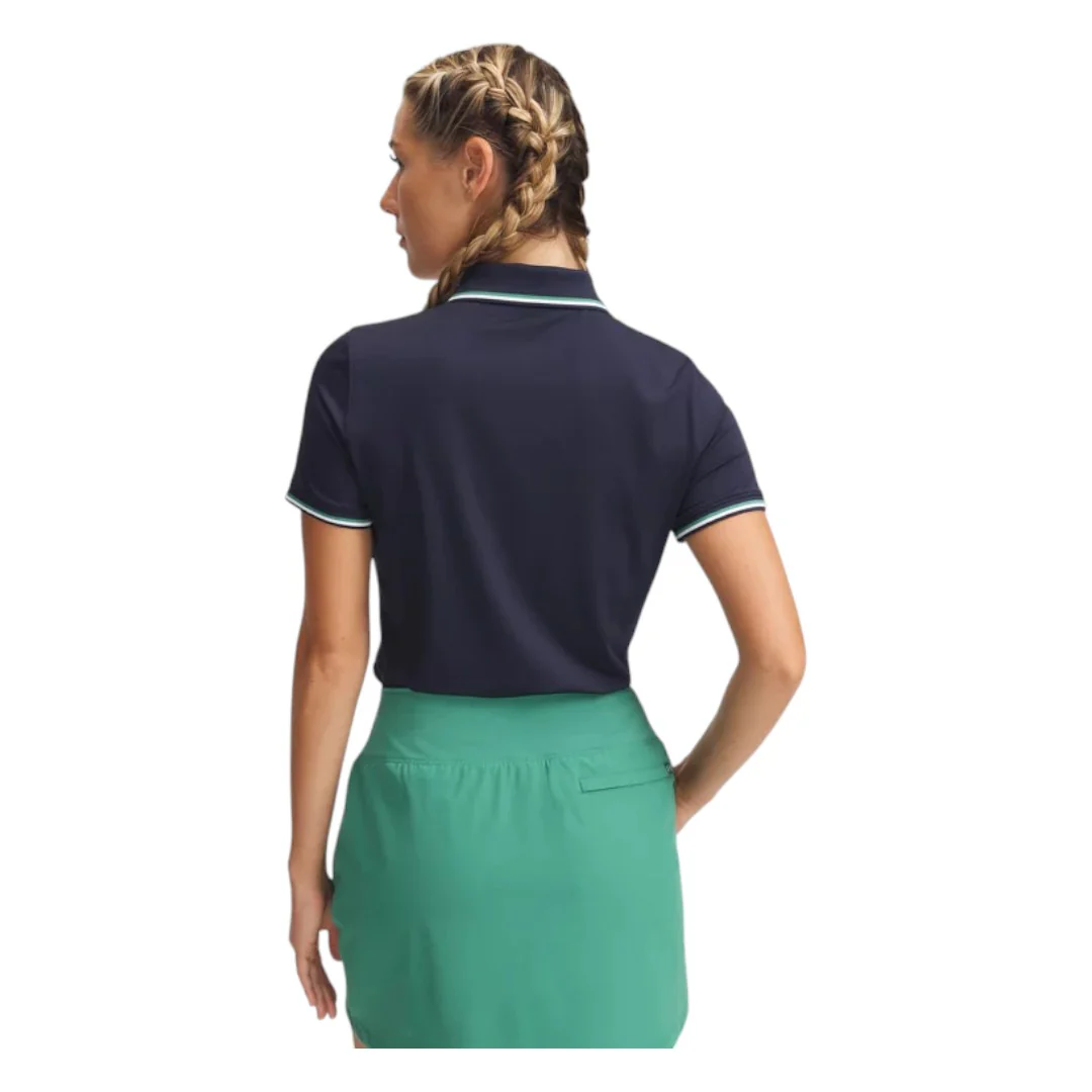 Under Armour Ladies Drive Rib SS Golf Polo Shirt 6000657 - Image 2