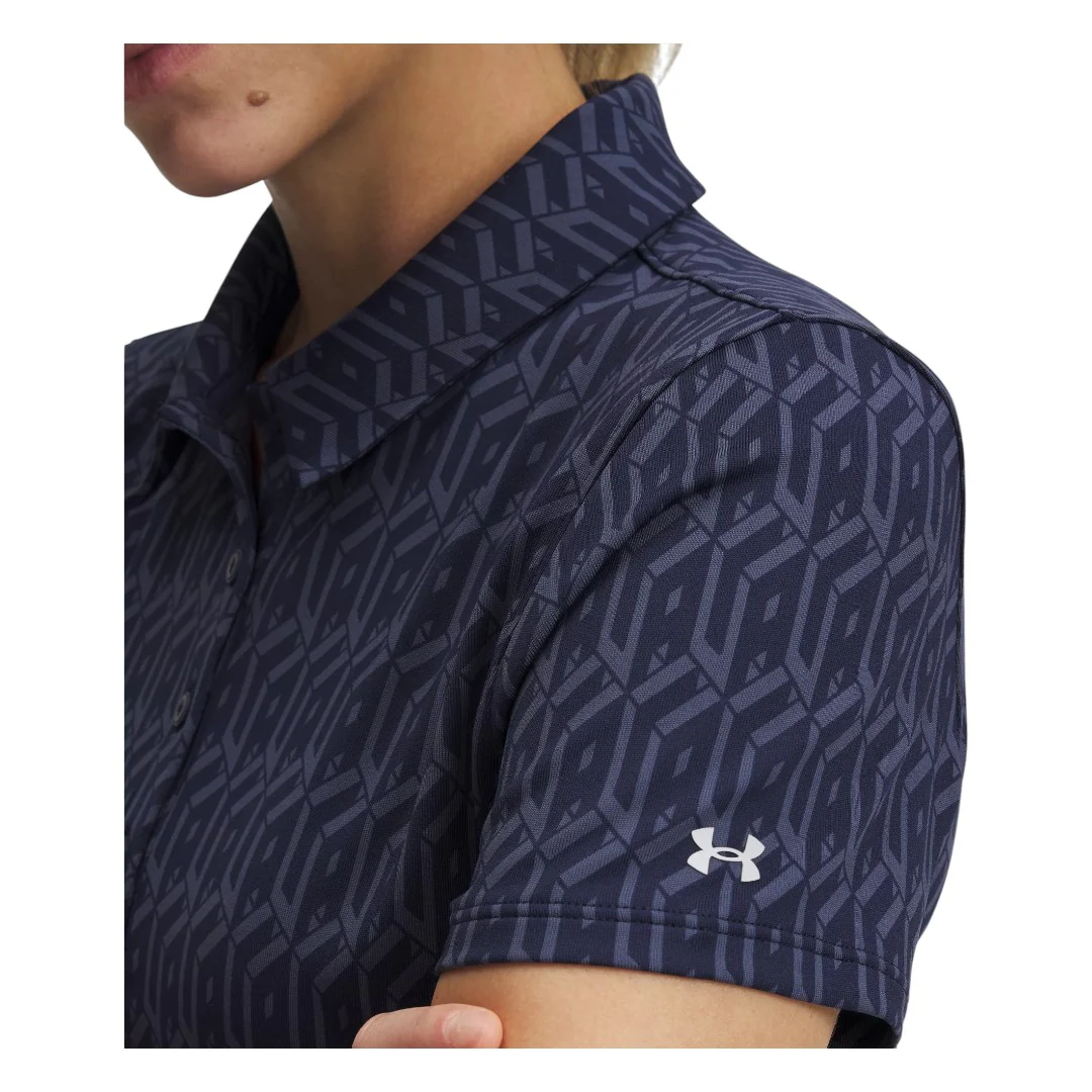 Under Armour Ladies Playoff 3.0 Printed Golf Polo Shirt 1387148 - Image 3