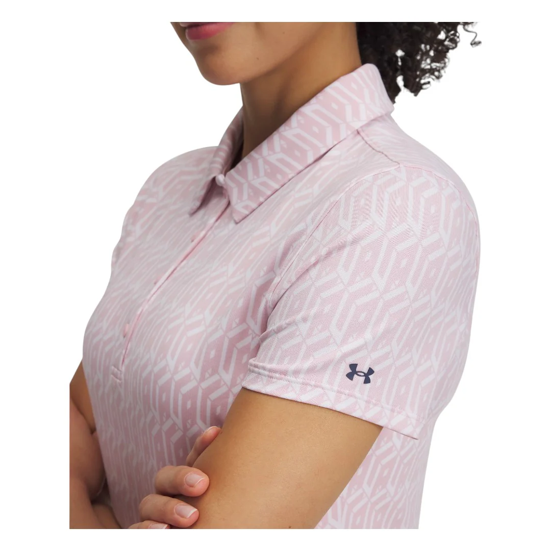 Under Armour Ladies Playoff 3.0 Printed Golf Polo Shirt 1387148 - Image 3