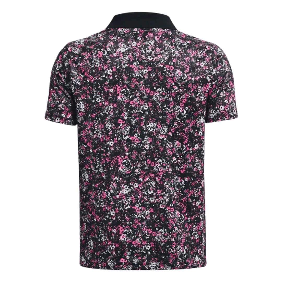 Junior Under Armour Performance Floral Speckle Golf Polo Shirt 1377348 - Image 2