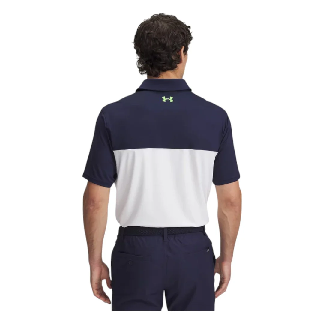 Under Armour Tee To Green Colour Block Golf Polo Shirt 1383139 - Image 2