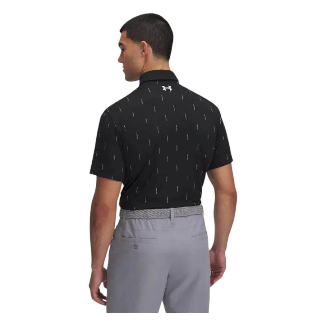 Under Armour Tee To Green Printed Golf Polo Shirt 1383715 - Image 2