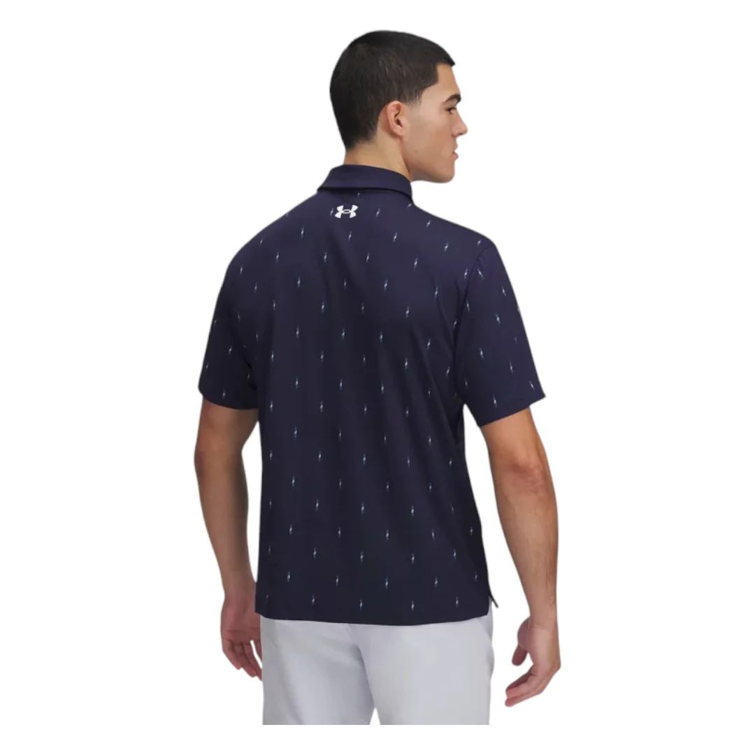 Under Armour Tee To Green Printed Golf Polo Shirt 1383715 - Image 2