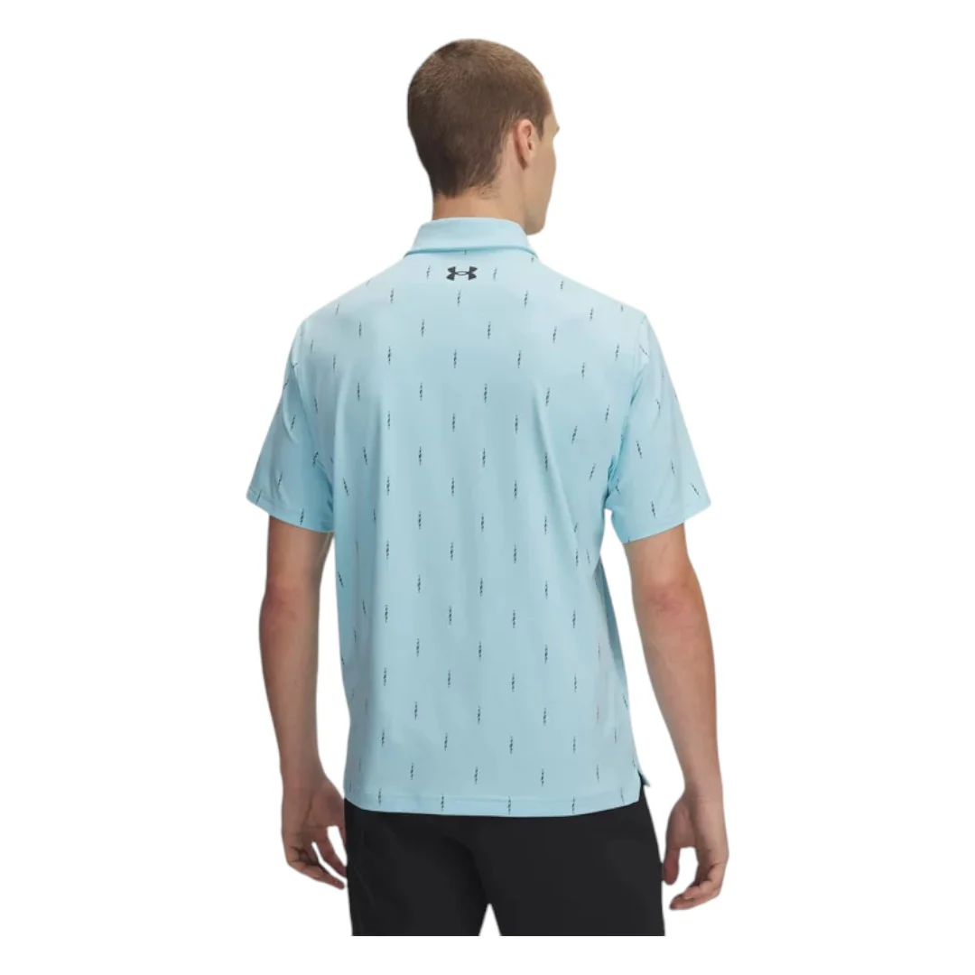 Under Armour Tee To Green Printed Golf Polo Shirt 1383715 - Image 2